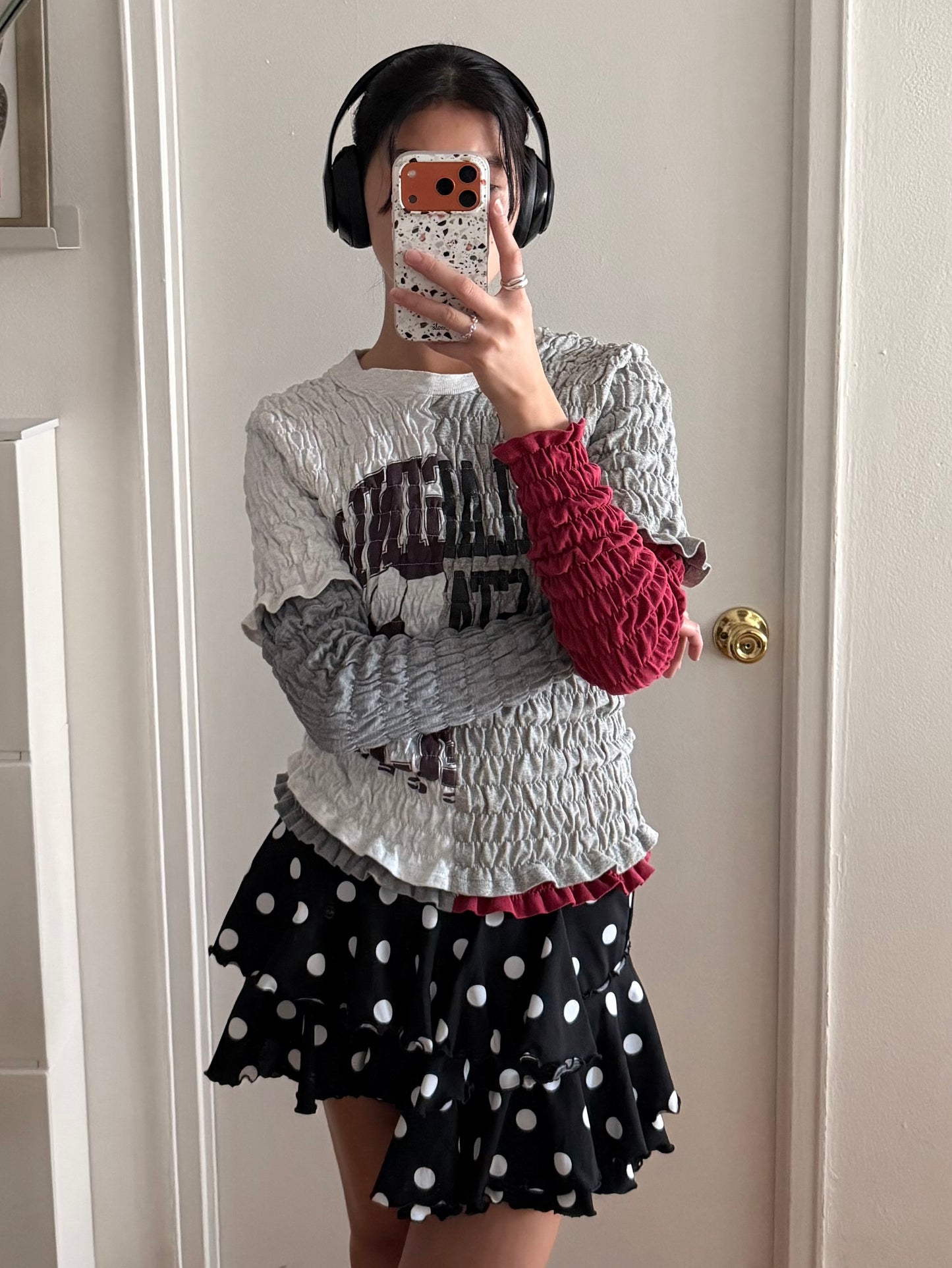 Asymmetrical Ruffle Mini Skirt