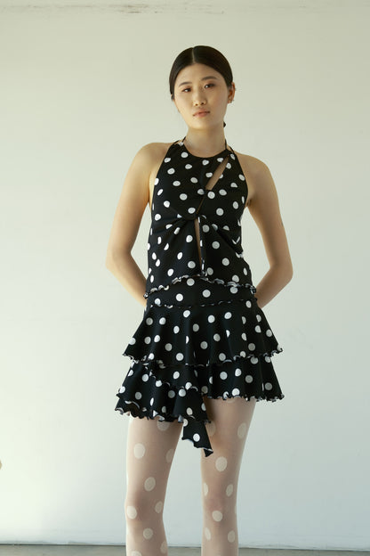 Asymmetrical Ruffle Mini Skirt