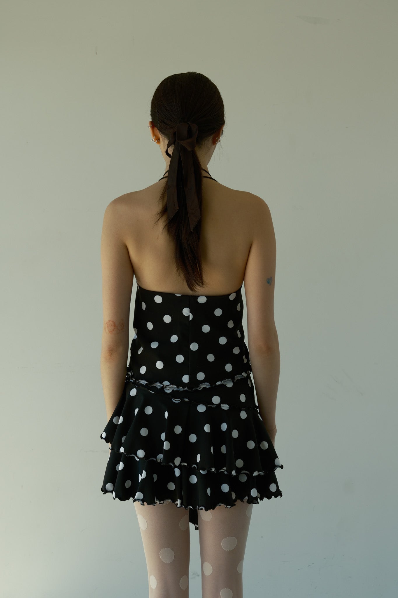 Asymmetrical Ruffle Mini Skirt